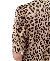 Dkny Jeans Women's Stand-Collar Puff-Sleeve Shirt - L3z