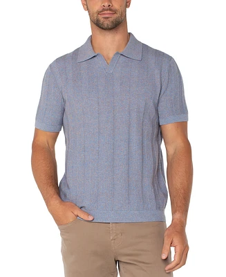 Liverpool Los Angeles Men's Relaxed-Fit Sweater-Knit Polo Shirt