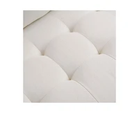 3-Seater High Resilience Modern Sofa, Wooden Frame Beige