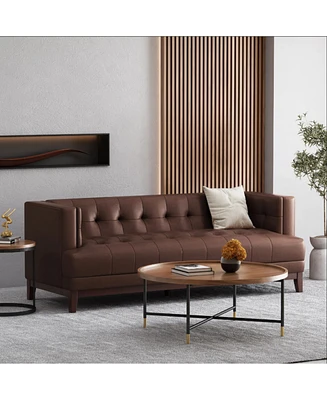 Mid-Century Modern 3-Seater Sofa With Tufted Upholstery