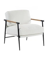 Leisure chair lounge chair velvet White color