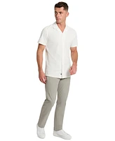 Kenneth Cole Men's Short Sleeve Seersucker Camp Shirt