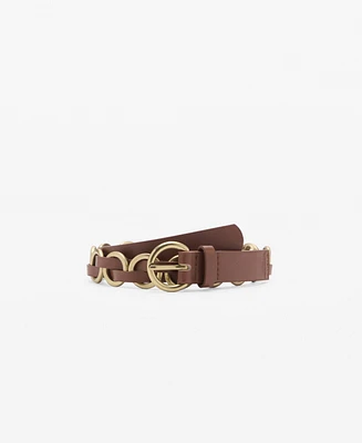 Mango Women's Metal Rings Combined Belt