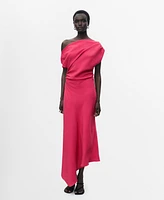 Mango Women's Asymmetrical Modal Dress