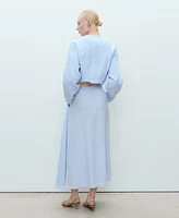 Mango Women's Pleat Detail Linen Skirts