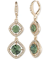Givenchy Pave & Round Crystal Halo Double Drop Earrings