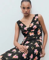 Mango Women's Floral Midi Dress