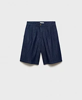 Mango Women's Rinse-Wash Denim Bermuda Shorts