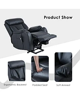 Electric Power Lift Recliner Chair for Elderly, Pu Recliner Chair for Seniors, Home Theater Seating, Living Room Chair, Side Pocket, Remote Control (B