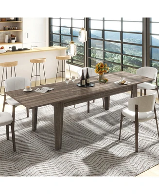 Dining Table, 106.3 in Large Extendable Kitchen Table