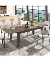 Dining Table, 106.3 in Large Extendable Kitchen Table