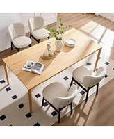 1 Pc Wooden Frame Upholstered Shell Dining Chair,Modern Armless Chairs Comfor Kitchen Chairs for Living Room,Restaurant