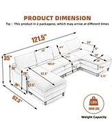 Cloud Modular Sofa: 6-Seater Sectional, Cozy Comfort for Living Room