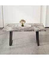 Modern 6-Person Dining Table (62.9")