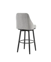 swivel bar & couter stool, 24"&30" adjustable, (set of 2) Fabric color Light grey