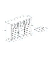 53" Farmhouse Buffet Cabinet with Sliding Barn Doors and Drawers
