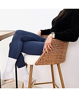 Rattan Boucle Armrest Counter Stool Set Of 2-Maison Boucle