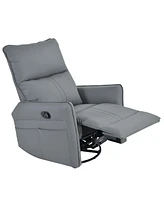 Rocking Recliner Chair,360 Degree Swivel Nursery Rocking Chair, Glider Chair, Modern Small Rocking Swivel Recliner Chair for Bedroom, Living Room Chai
