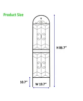 4-Pack Metal Garden Trellis 86.7" Rustproof Black