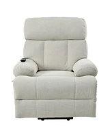 Electric Oversized Recliner Chair for Seniors and Elderly (Light Gray)