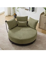 Oversized Swivel Chair with Adjustable Phone Stand, 360 Rotation, Polyester (Anti-Wrinkle) - 52.75