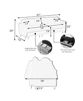 84.64 inches black three-person sofa lift sofa bed with locker sofa bed, sofa soft and comfortable, suitable for bedroom, living room