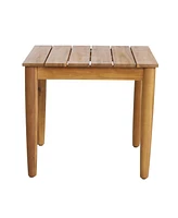 Rustic Acacia Wood Outdoor Side Table