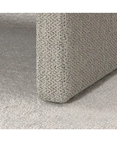 Beige stripe single sofa chair, upholstered comfortable chair with armrests, for dining room/bedroom/living room/reception
