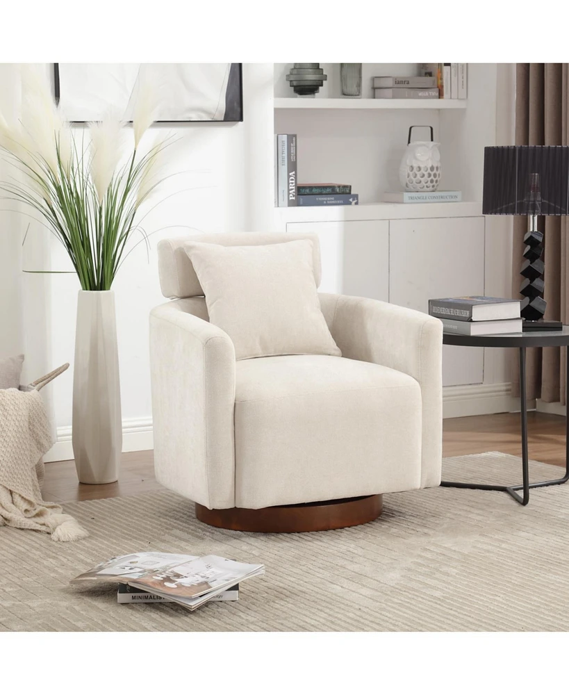 360 degree rotation design, multi-gear adjustment backrest, soft and comfortable chenille fabric