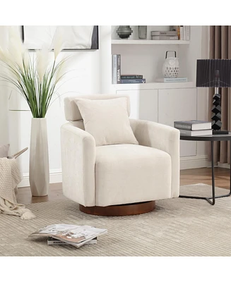 360 degree rotation design, multi-gear adjustment backrest, soft and comfortable chenille fabric