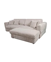 Oversized Cloud Sectional Sofa: 105" Modern Boucle Sleeper