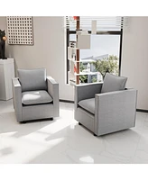 Cozy Gray Single Sofa Chair: Soft Cushion, Modern Comfort
