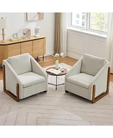 Chenille Upholstered Armchair with Cushioned Comfort