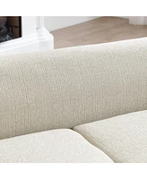 Modern Rectangular Pet Sofa with Backrest and Armrests for Medium and Large Dogs
