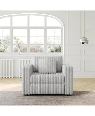 44.9" Modular Sofa Single - Highly Comfortable, Stylish & Functional for Bedroom & Living Room, Light gray