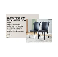 Luxurious Black and Gold Glass Dining Set (6 Chairs)