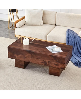 Walnut Texture Mdf Coffee Table - 43"x21"x17