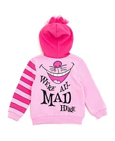 Alice Wonderland Girls Cheshire Cat Fleece Zip Up Cosplay Hoodie