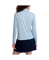 Stella Parker Women's Ruched Front Quarter Zip Pullover
