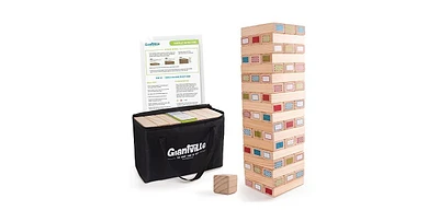 Giantville Giant Tumbling Timber Toy - Premium Pine Wood Life-Size Blocks Tower