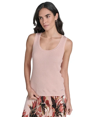 Calvin Klein Women's Scoop Neck Rib Knit Tank Top