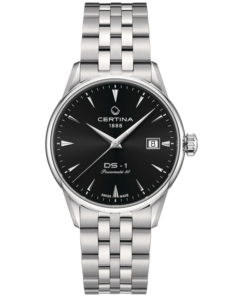 Certina Unisex Swiss Automatic Ds-1 Powermatic 80 Stainless Steel Bracelet Watch 38mm