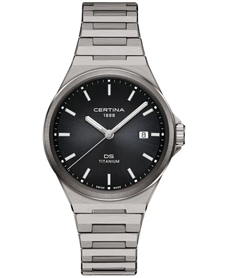 Certina Men's Swiss Ds-7 Silver-Tone Titanium Bracelet Watch 39mm
