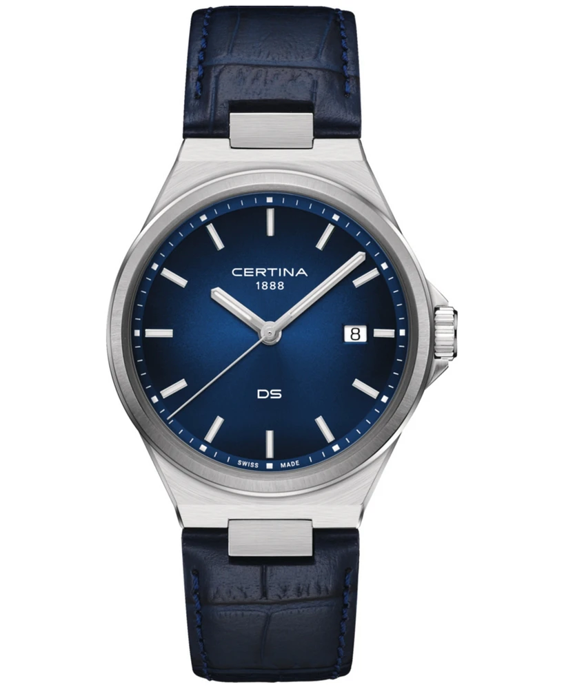 Certina Men's Swiss Ds-7 Leather Strap Watch 39mm