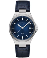 Certina Men's Swiss Ds-7 Leather Strap Watch 39mm