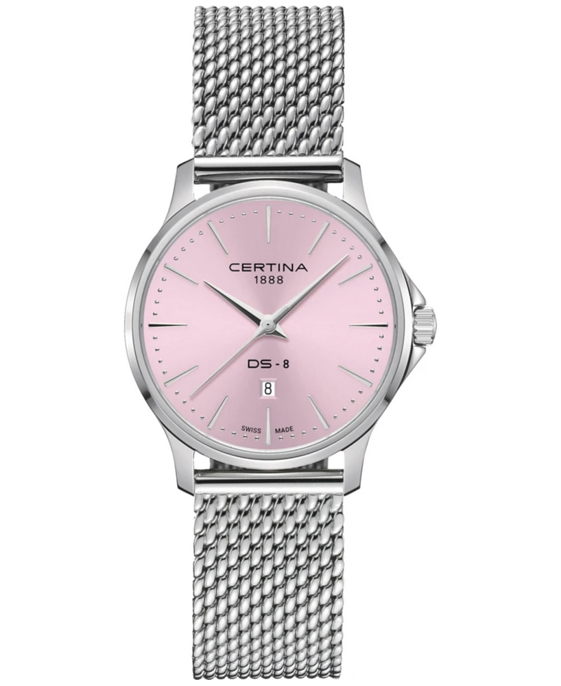 Certina Women's Swiss Ds-8 Stainless Steel Mesh Bracelet Watch 31mm