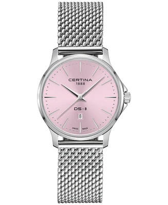 Certina Women's Swiss Ds-8 Stainless Steel Mesh Bracelet Watch 31mm