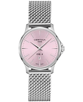 Certina Women's Swiss Ds-8 Stainless Steel Mesh Bracelet Watch 31mm