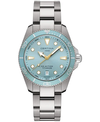 Certina Men's Swiss Ds Action Silver-Tone Titanium Bracelet Watch 40mm