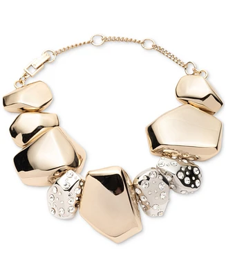 Givenchy Two-Tone Pave Nugget Statement Flex Bracelet